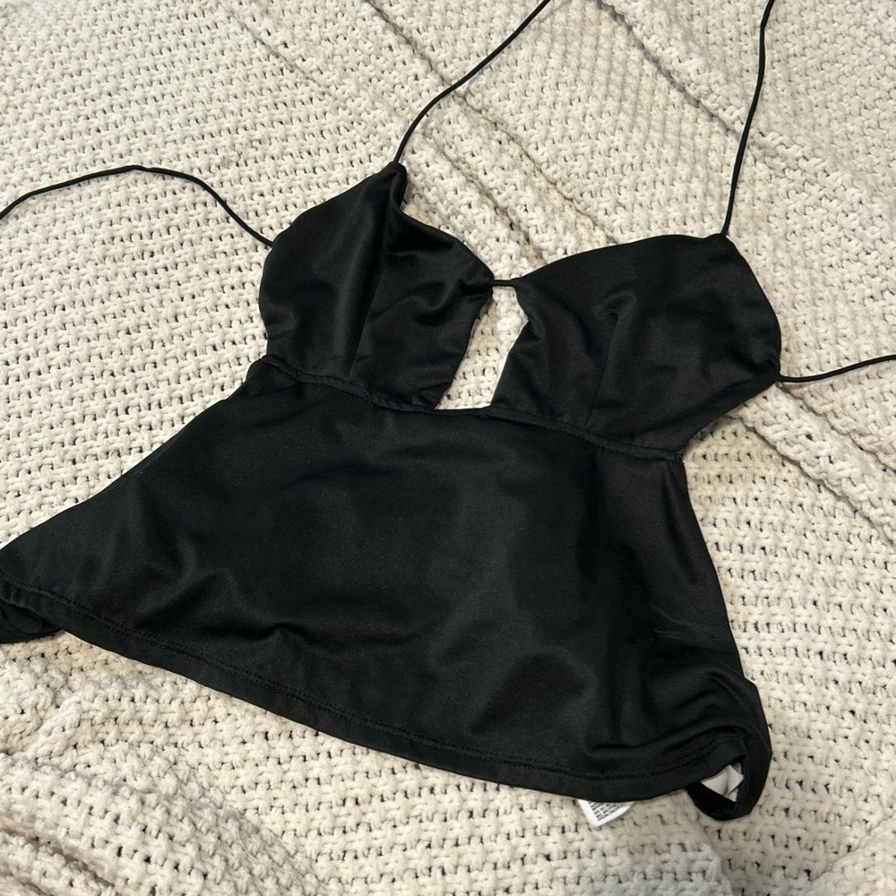 Forever 21 Black Strappy Top